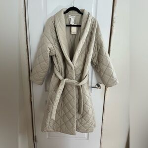 Mango Women's Quilted Cabincore Coat - Beige